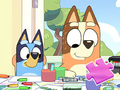 Žaidimas Dėlionė: Bluey Family Coloring Day  internete