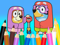 Žaidimas Spalvinimo knyga: Bluey Flossing Grannies  internete