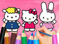 Žaidimas Spalvinimo knyga: Hello Kitty su draugais  internete