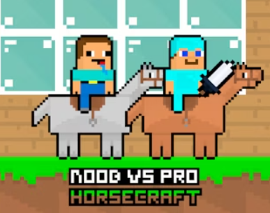 Žaidimas „Noob vs Pro Horsecraft“ internete