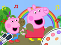 Žaidimas Spalvinimo knyga: Peppa Pig Muddy Juokingi  internete