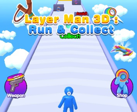 Žaidimas Layer MAN 3D Run Collect internete