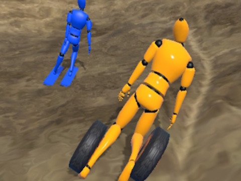 Žaidimas Ragdoll Racing: Ekstremalus nusileidimas  internete