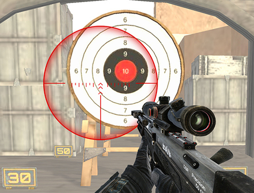 Žaidimas 3D FPS šaudymas į taikinį  internete