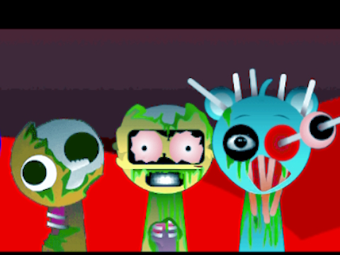 Žaidimas „Sprunki Music Scary Beat Box“ internete