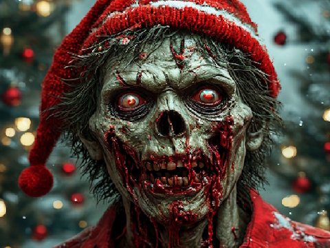 Žaidimas Kalėdinis zombių dėlionė  internete