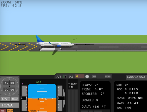 Žaidimas Skrydžio simuliatorius 737-800  internete