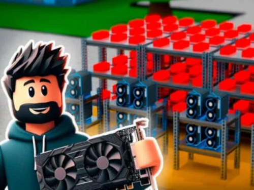 Žaidimas „Roblox“: „Bitcoin Miner“! internete