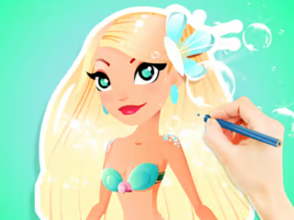 Žaidimas Spalvinimo knyga: Aqua Mermaid  internete