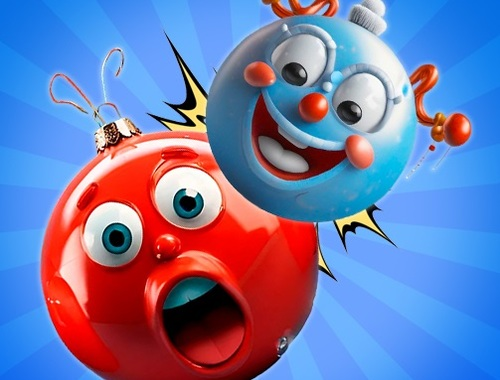 Žaidimas Sujunkite Balls Naujųjų Metų žaislus 3D formatu!  internete
