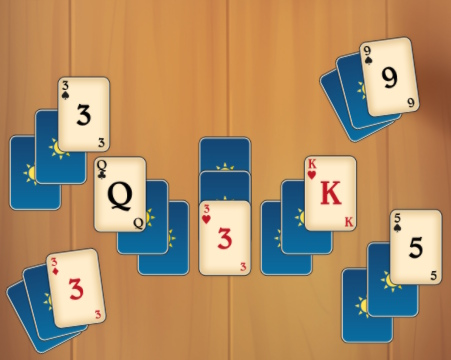 Žaidimas Solitaire šventė  internete