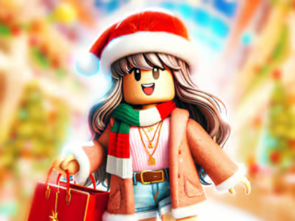Žaidimas Dėlionė: „Roblox Christmas Mall“.  internete