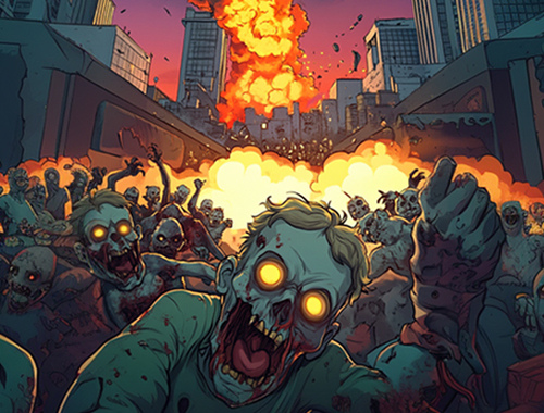 Žaidimas Zombių apgultis. io  internete