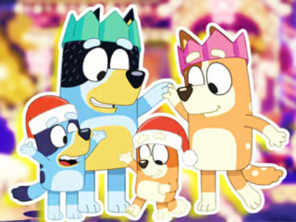 Žaidimas Dėlionė: Bluey Family Kalėdų išvakarės  internete