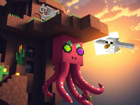 Žaidimas „Minecraft“ kalmarų anomalija  internete