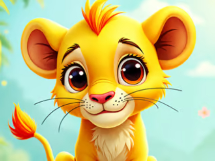 Žaidimas Jigsaw dėlionė: kūdikis simba  internete