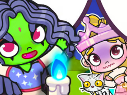 Žaidimas Jigsaw dėlionė: Elphaba ir Glinda  internete