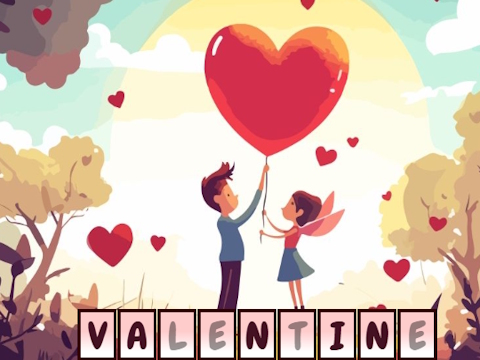 Žaidimas Valentino paslėpti alfawordai  internete
