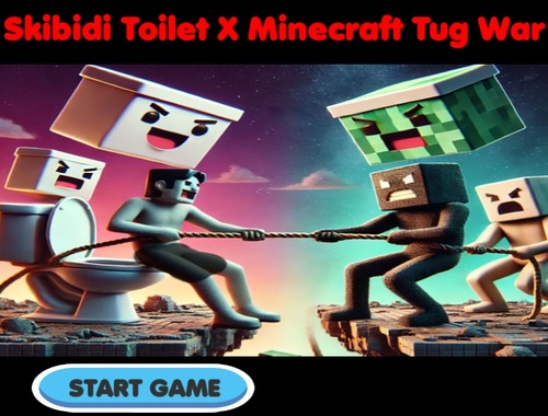 Žaidimas Skibidi tualetas x „Minecraft“ vilkimo karas  internete