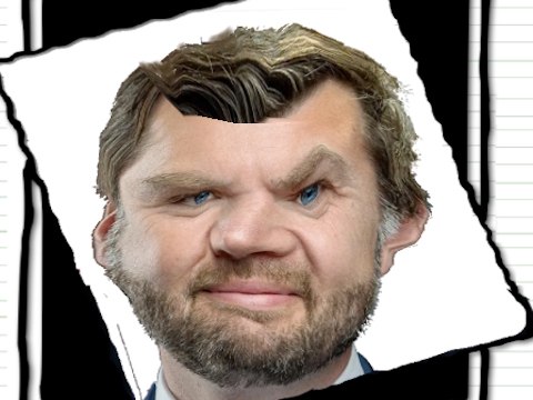 Žaidimas Juokingas JD vance veidas  internete