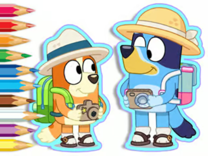Žaidimas Spalvinimo knyga: „Bluey Camping“  internete