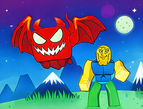 Žaidimas Obby legendinis drakonas  internete