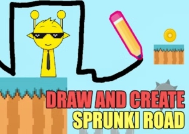 Žaidimas Nubrėžkite ir sukurkite „Sprunki Road“  internete
