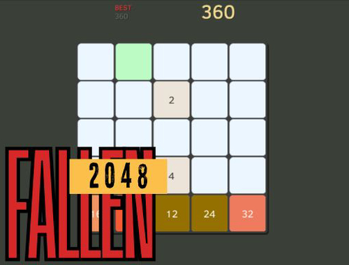 Žaidimas Nukrito 2048 m  internete