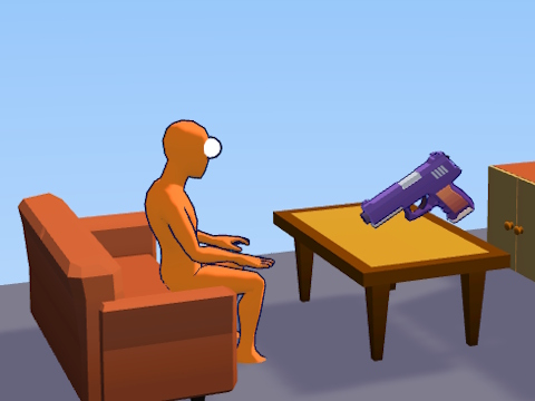 Žaidimas „Ragdoll Gun Shooter“: „Cannon Spinner“ žaidimų aikštelė  internete