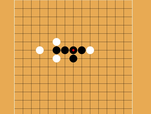 Žaidimas Gomoku penki akmenys iš eilės  internete