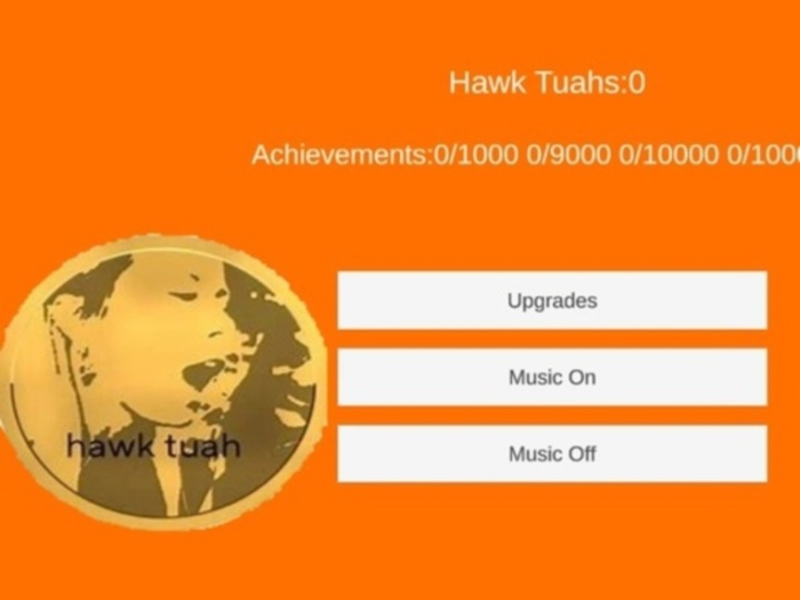 Žaidimas „Hawk Tuah Clicker“  internete