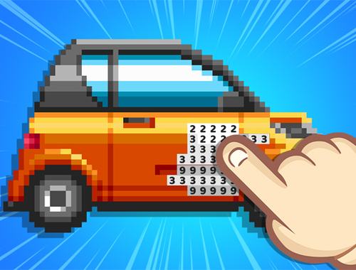 Žaidimas „Pixel Fun“ spalva pagal skaičių  internete