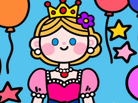 Žaidimas Spalva pagal kodą: mažoji princesė  internete