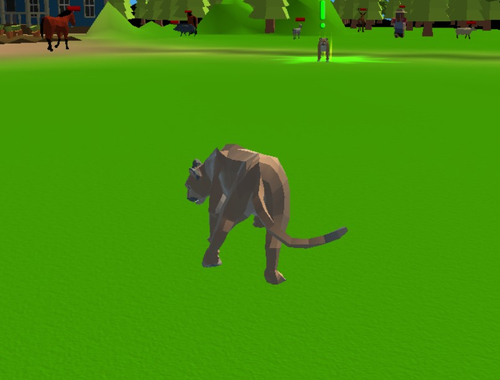 Žaidimas „Cougar Simulator“ - didelės katės  internete
