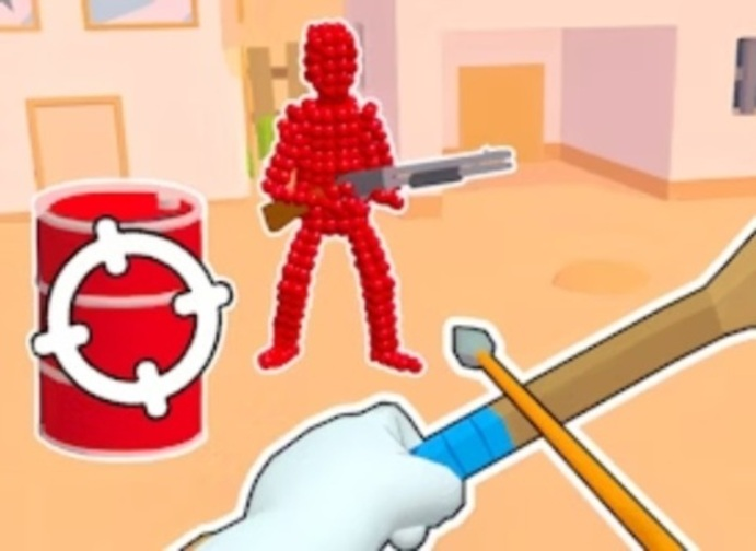 Žaidimas „Stickman Archer“ šaudymo strėlės raudonaisiais  internete