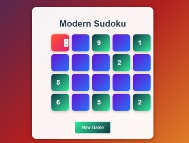 Žaidimas Šiuolaikinis sudoku  internete