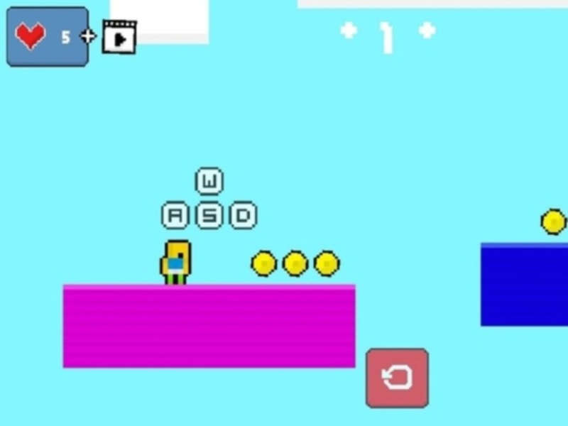Žaidimas 2d obby vaivorykštės parkour  internete