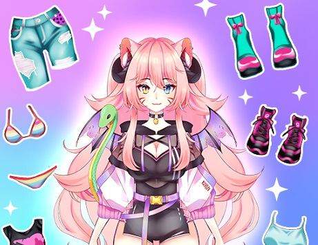 Žaidimas Anime aprengti moe  internete
