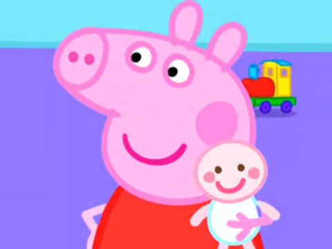 Žaidimas Dėlionės dėlionė: „Peppa Pig New Baby“  internete