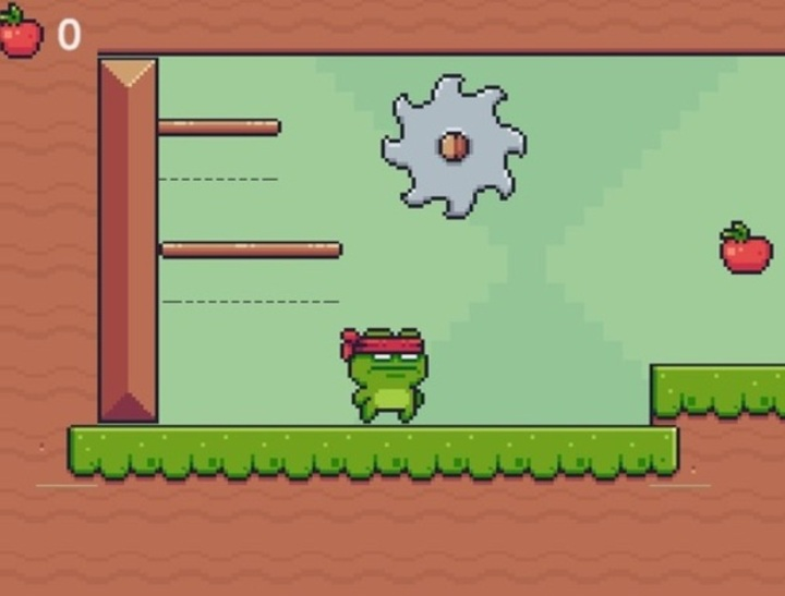 Žaidimas „Green Ninja“ renka obuolius  internete