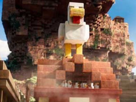 Žaidimas „Minecraft Lava“ vištiena  internete