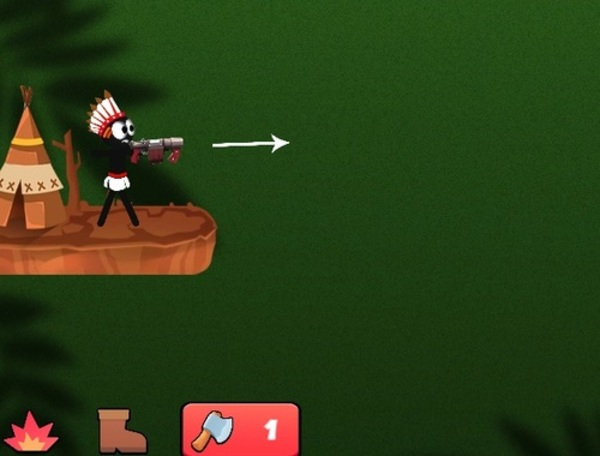 Žaidimas „Stickman“ rodyklės mūšis  internete