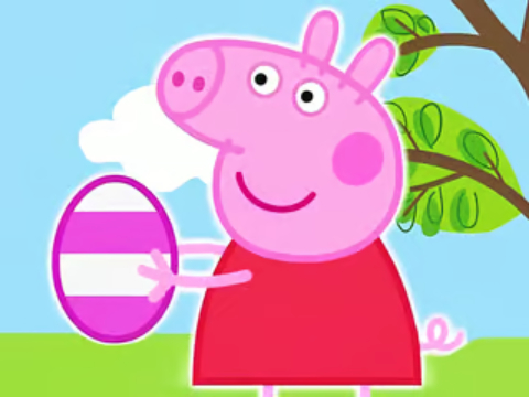 Žaidimas Jigsaw dėlionė: „Peppa Pig“ velykiniai kiaušiniai  internete