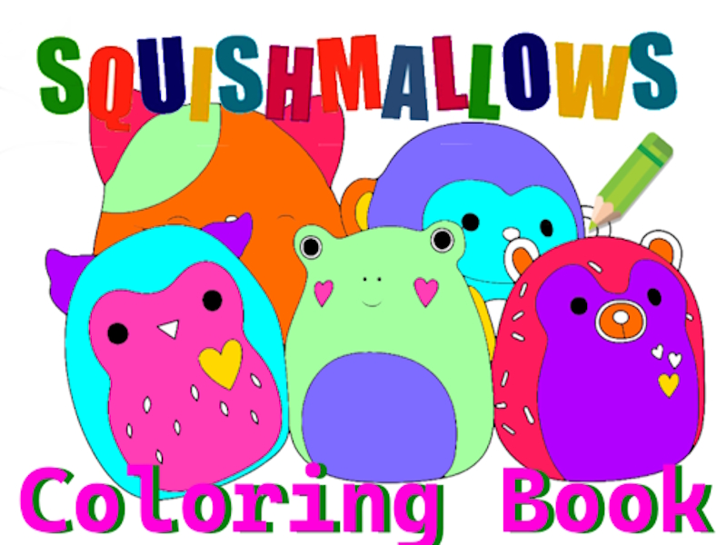 Žaidimas „Squishmallow“ spalvinimo knyga internete
