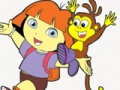 Žaidimas „Dora the Explorer“ spalvinimo linksmybės  internete