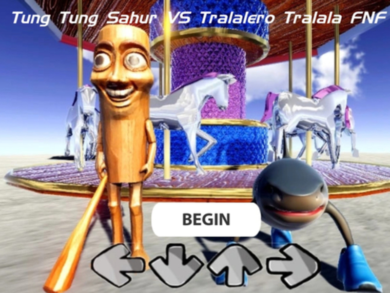 Žaidimas Tung Tung Sahur vs Tralalero Tralala FNF internete