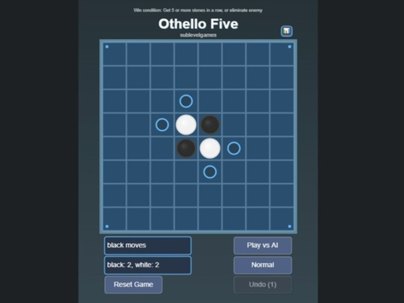 Žaidimas Othello penki internete