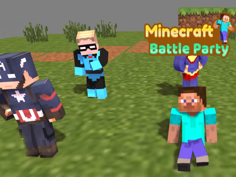 Žaidimas „Minecraft“ mūšio vakarėlis internete