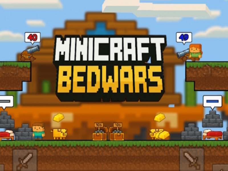 Žaidimas Minicraft Bedwars internete