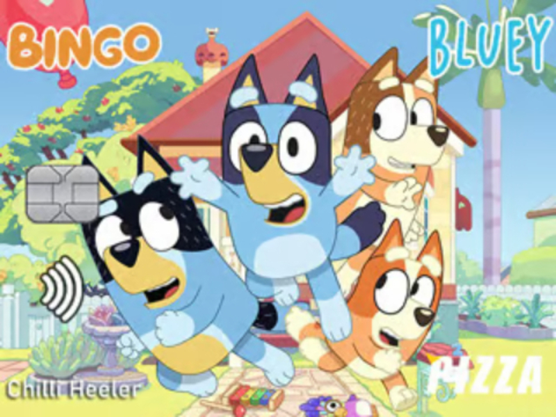 Žaidimas „Jigsaw“ galvosūkis: „Bluey“ kreditinė kortelė internete